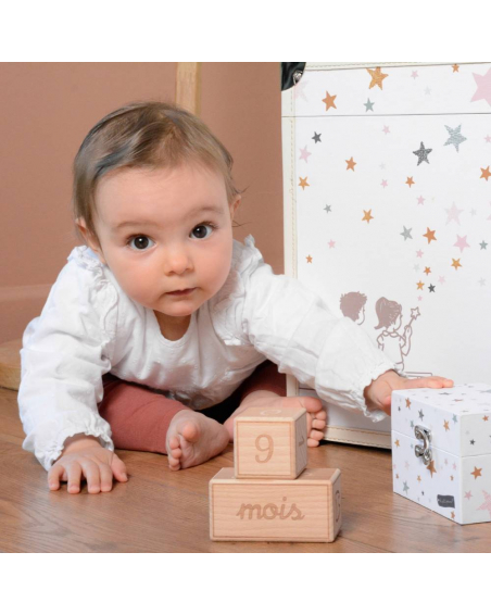 Cubes étapes photo bébé