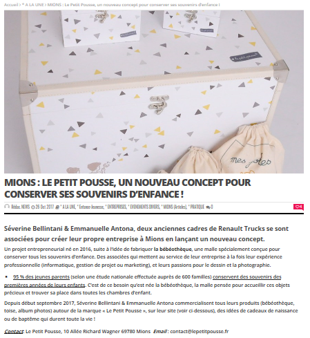 Avis Le Petit Pousse - Article News Est Lyonnais