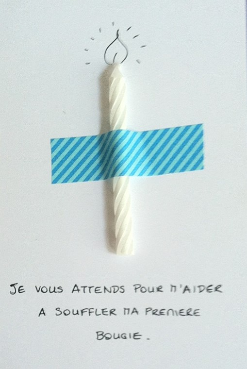 Carton d'invitation original 1 an garçon