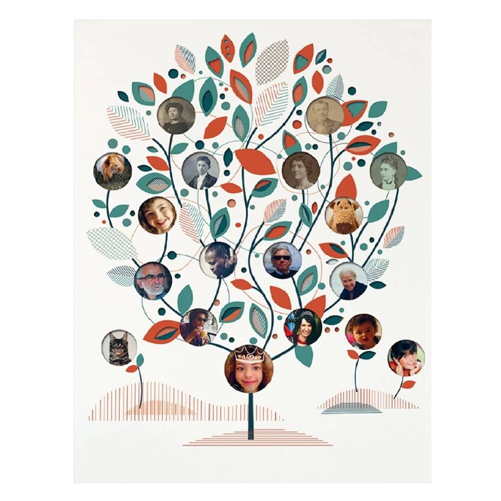 affiche arbre génialogique cadeau adoption