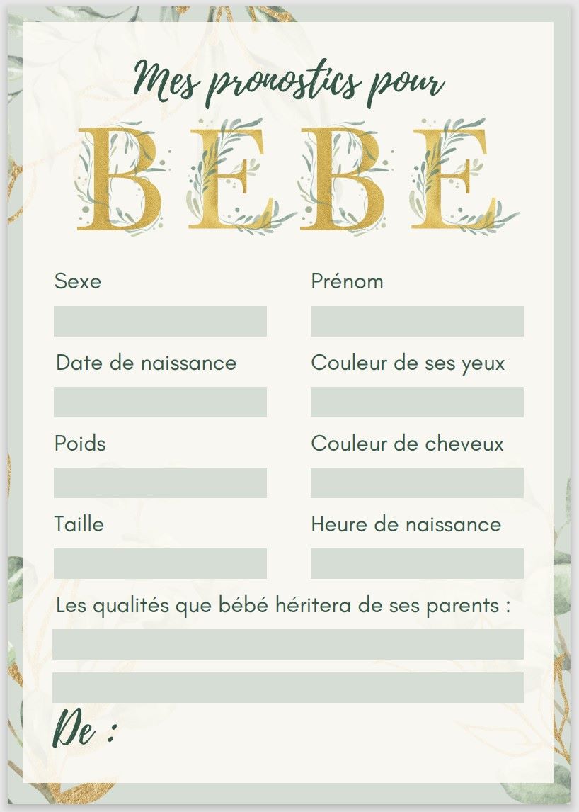quizz babyshower PDF