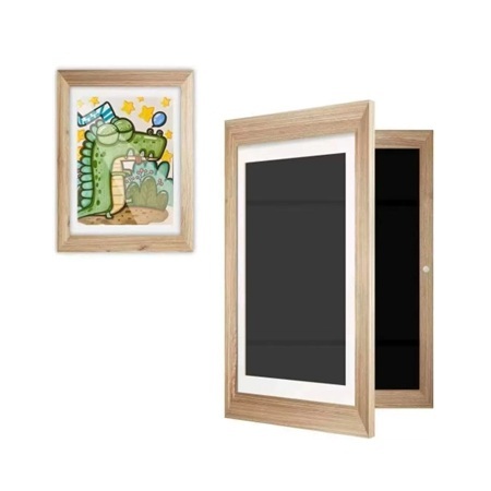 cadre rangement dessins enfant bois