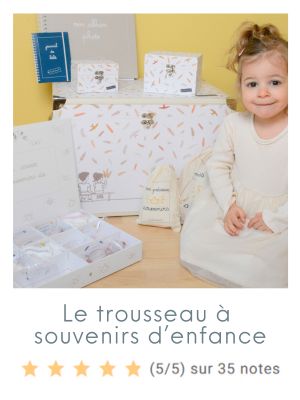 cadeau de naissance trousseau à souvenirs