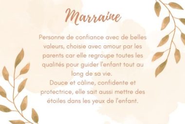 demande marraine