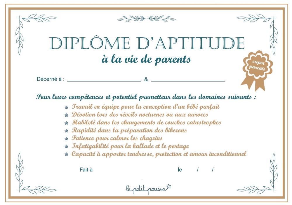 cadeau diplôme futurs parents rigolopas cher