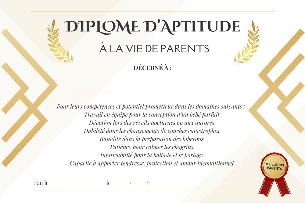 diplôme jeunes parents à télécharger gratuitement