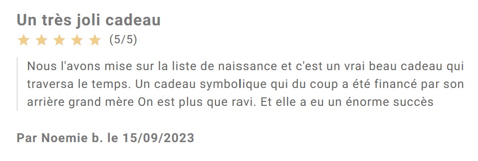 avis cadeau nouvelle maman