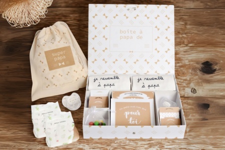 cadeau naissance boite à papa jumeaux