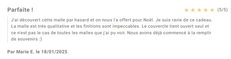 avis boite rangement bébé