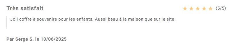 avis coffre rangement bébé