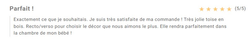 cadeau bébé garçon 1 an toise en bois
